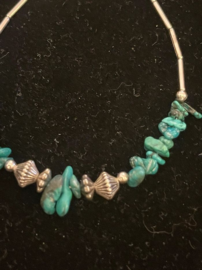 bracelet pierres turquoise - photo numéro 2