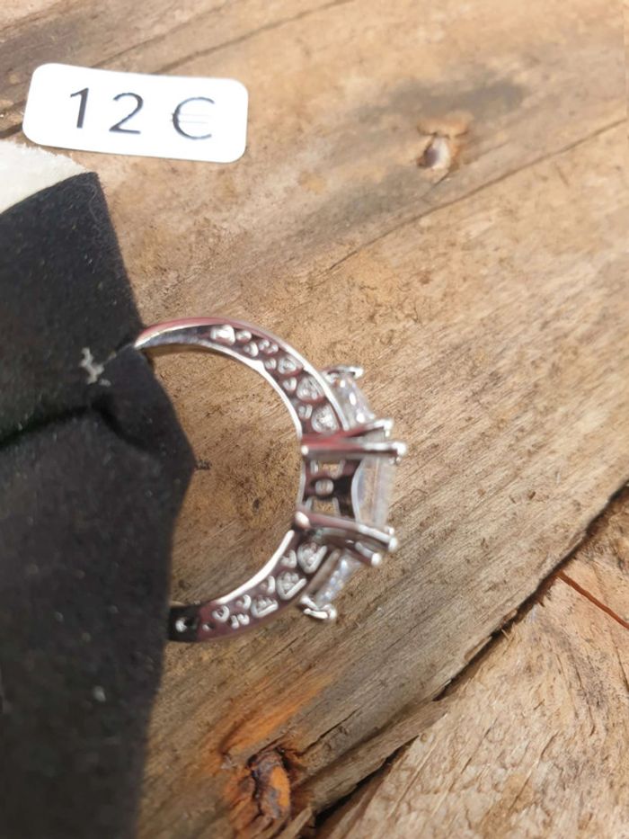 Bague  trilogy brillant  en métal  rhodié - photo numéro 4