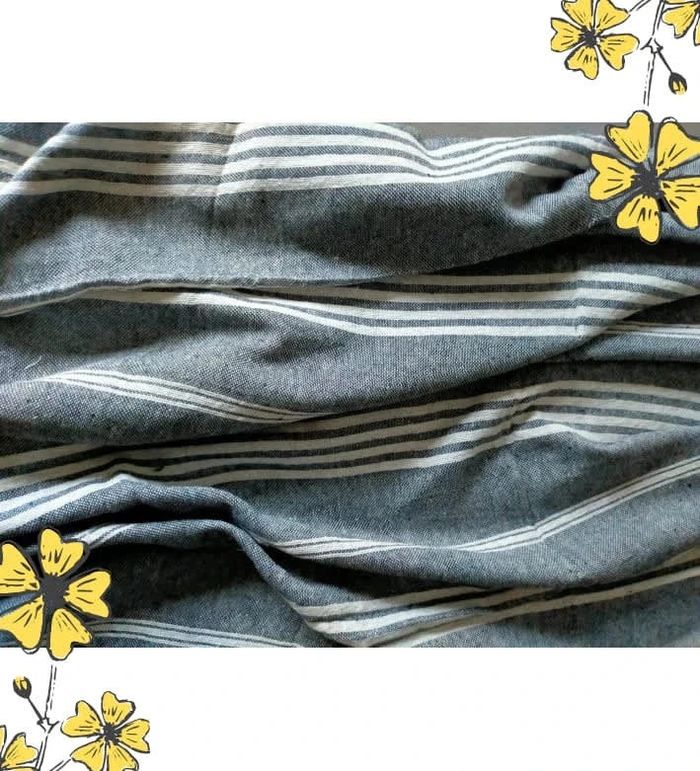 Fouta rayée noir et blanc – 100% coton - photo numéro 6