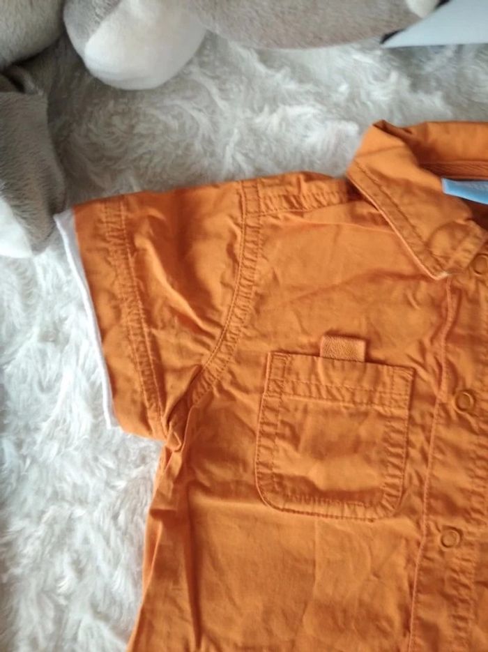 Chemise manches courtes Garçon 6 mois Petit Pirate 100% coton - photo numéro 3