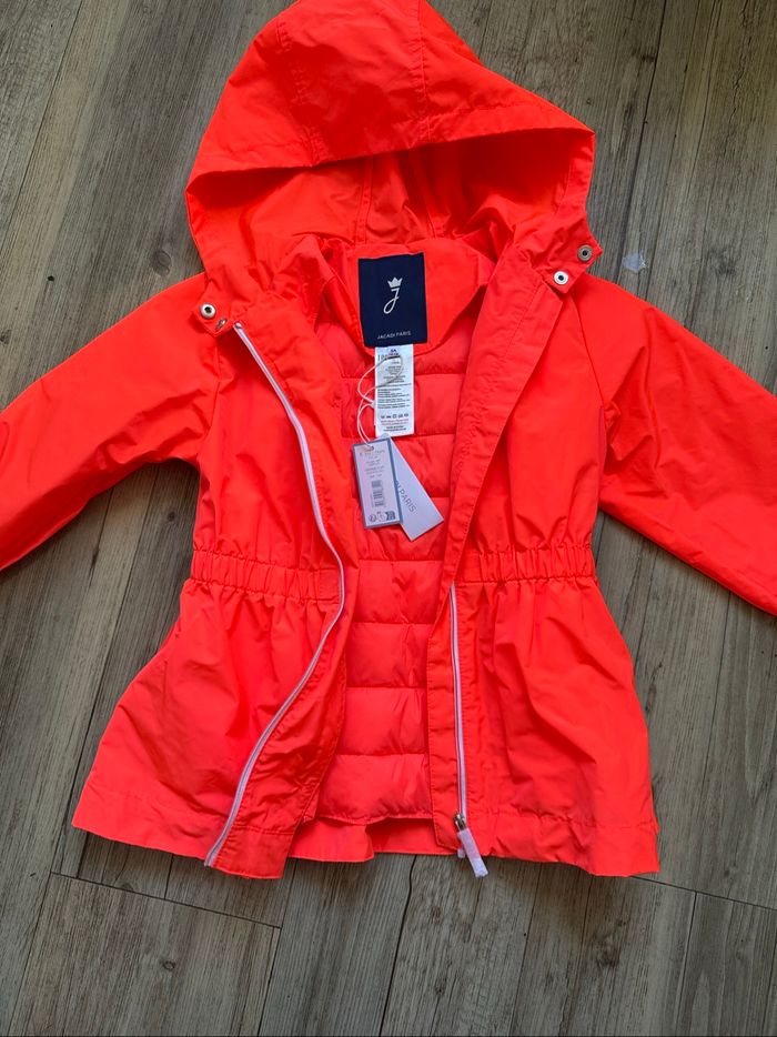 Imperméable 2 en 1 jacadi corail fluo fille 5 ans - photo numéro 2