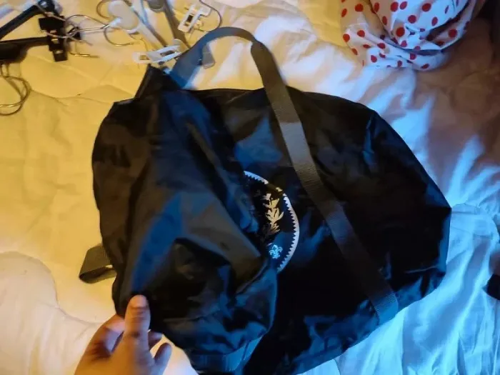 Sac polochon tissu gris foncé - photo numéro 2