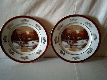 Lot 2 assiettes en Porcelaine Limoges Authentique