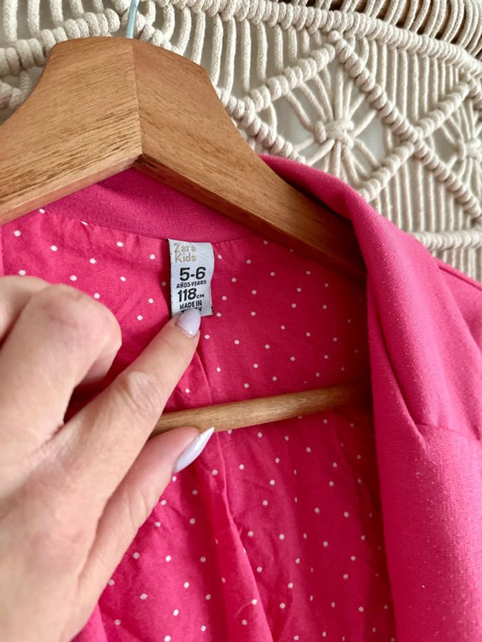 Blazer rose Zara Kids 5/6 ans - photo numéro 2