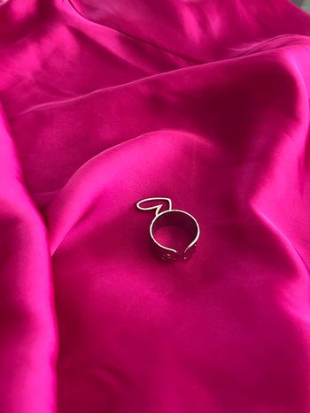 Bague argentée tendance acier inoxydable