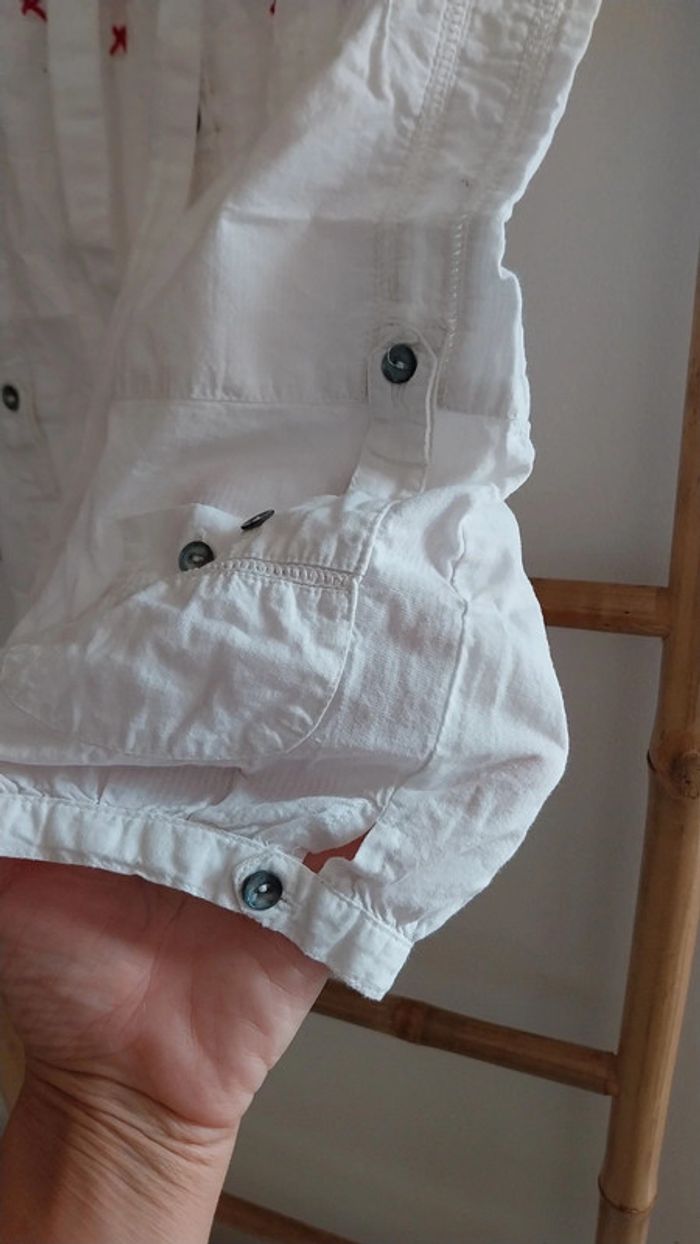 Combishort/ Salopette Creeks blanche état neuf Taille 4 ans - photo numéro 9