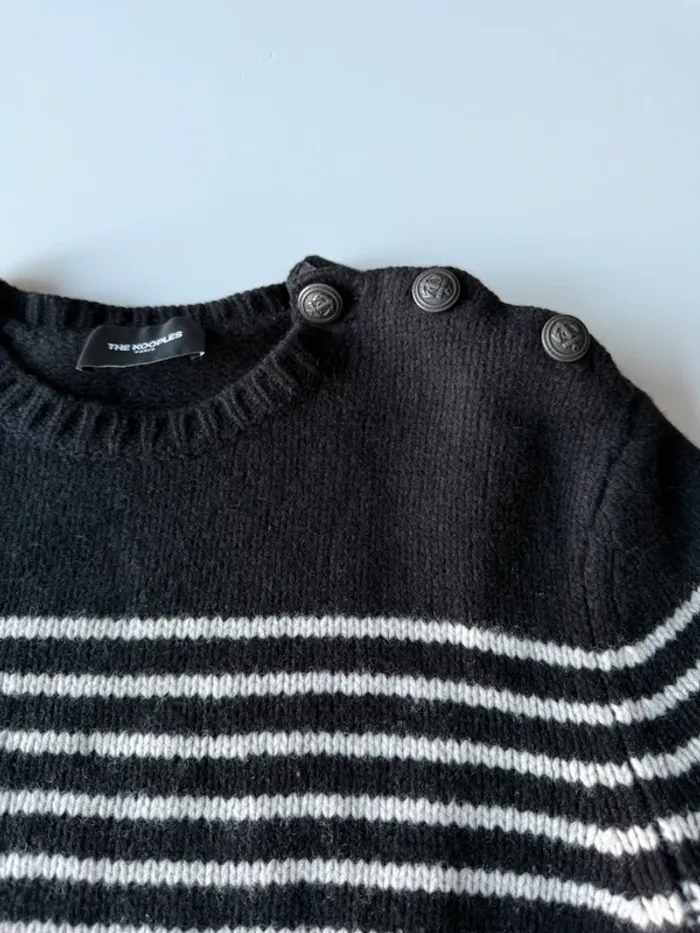 Pull marinière kooples laine - photo numéro 2