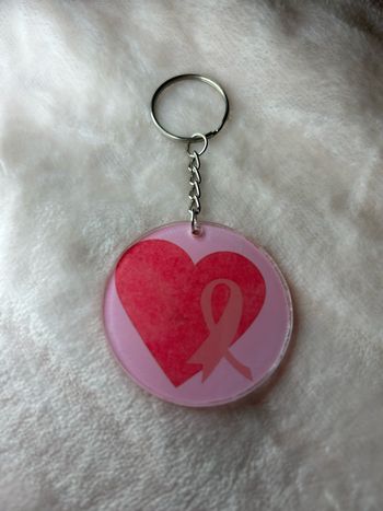 Porte clé octobre rose