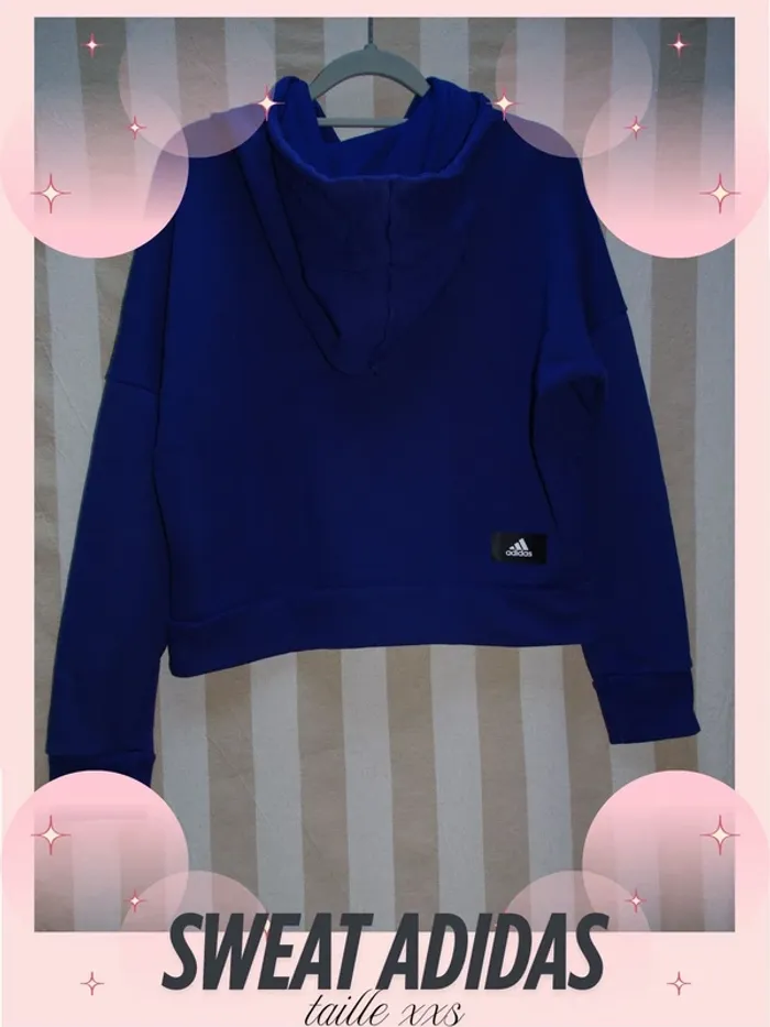 Sweat Adidas bleu - Taille XXS - photo numéro 2