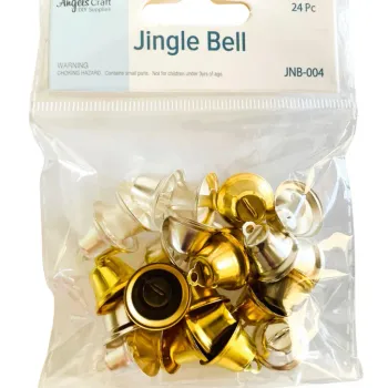 x24 clochettes Angels Craft dorées/argentées 1.8 cm Neuf