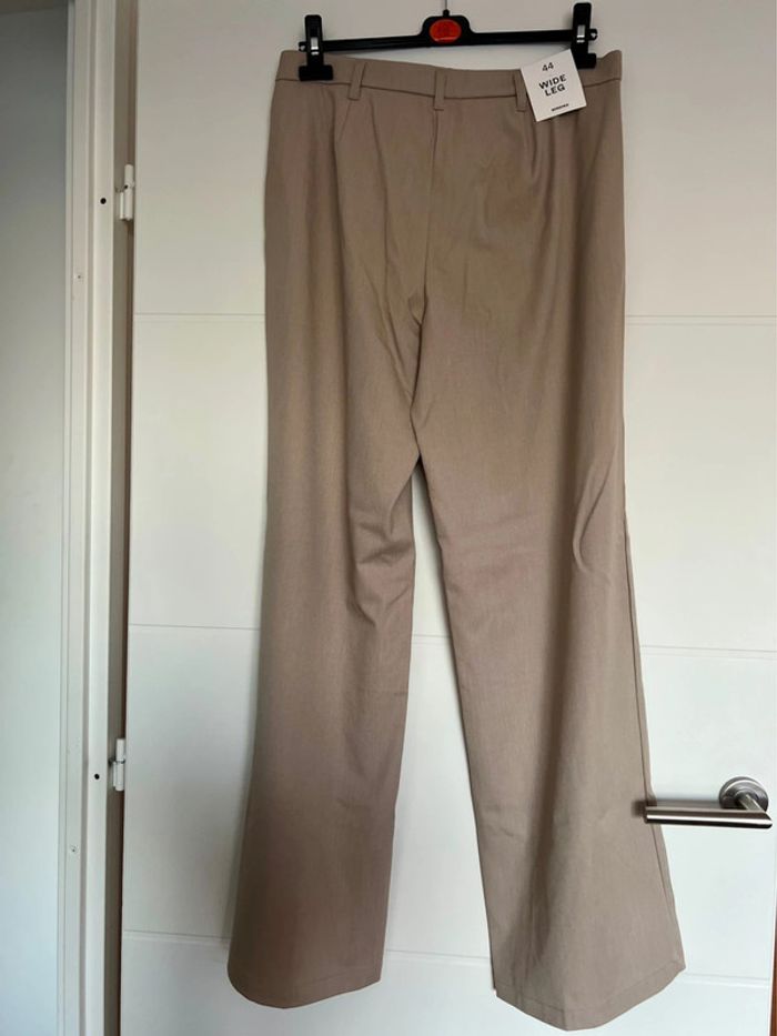 Pantalon Wide Leg Beige 44 Bershka - photo numéro 2