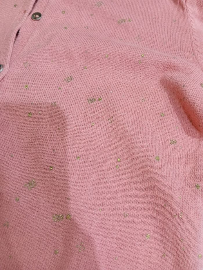 Gilet vieux rose et doré - photo numéro 2