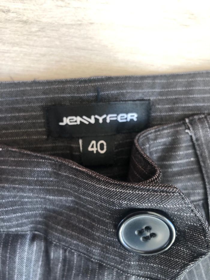 Pantalon tailleur flare jennyfer y2k taille 40 gris rayures tennis - photo numéro 4