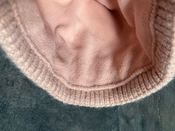 Bonnet pompon rose doublé polaire 2/3 ans kiabi - photo numéro 3