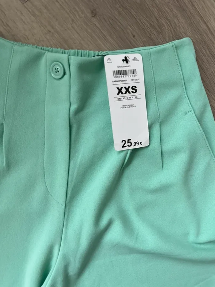 Pantalon terranova vert bleu turquoise taille XXS neuf - photo numéro 2