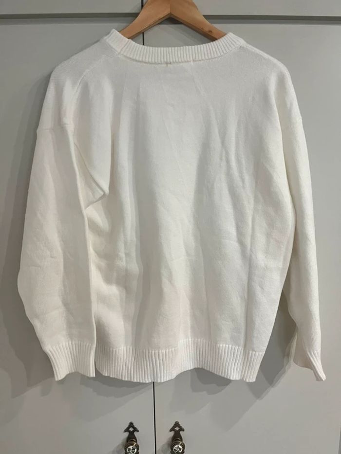 Pull Ami Paris Blanc  M - photo numéro 2