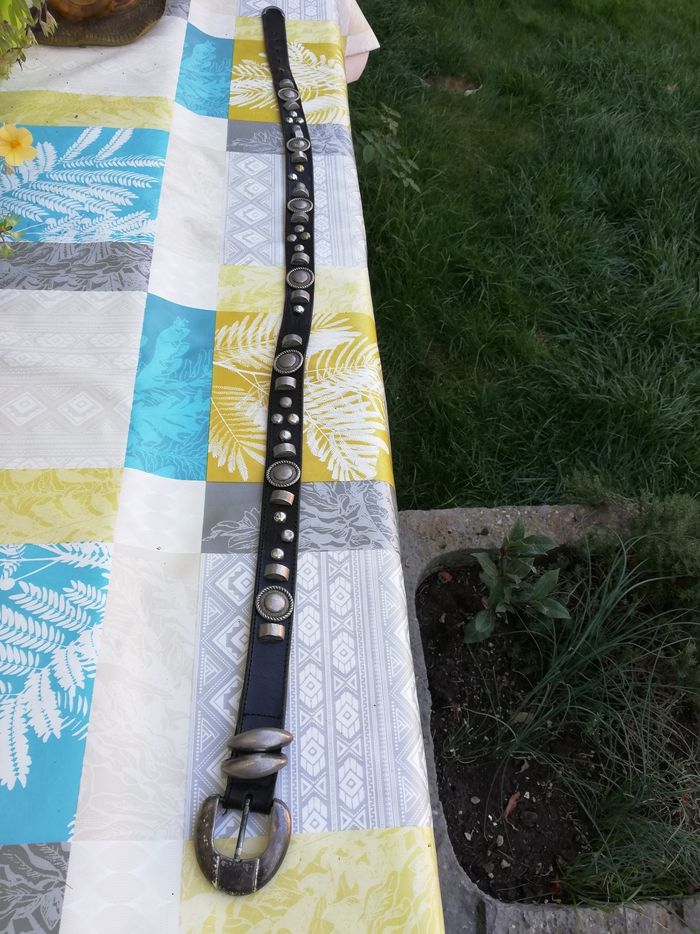 Ceinture en cuir brun - photo numéro 4