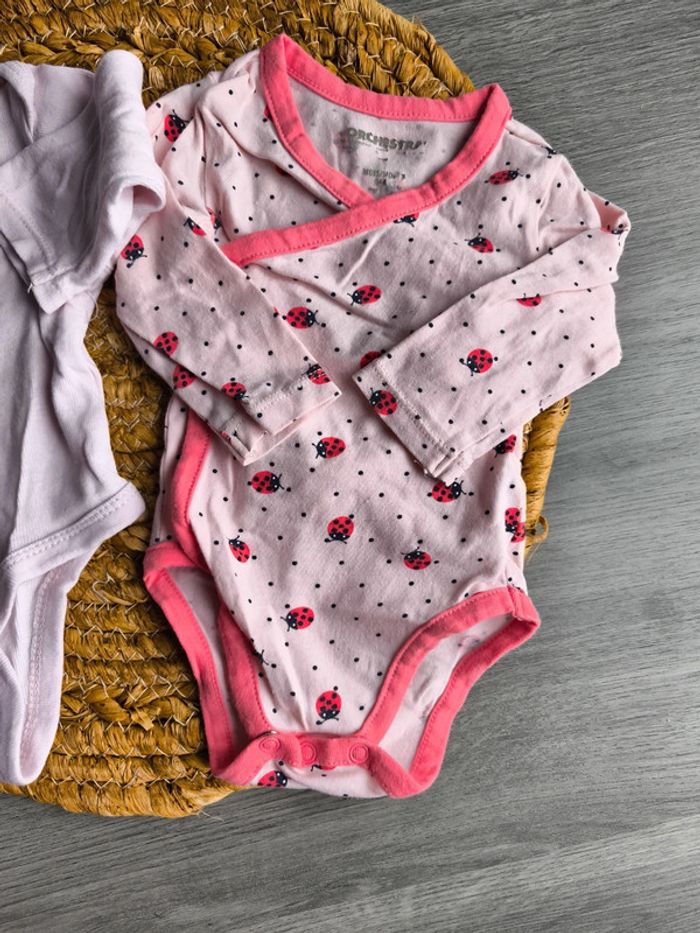 Lot de 2 body bebe Fille 1mois - photo numéro 3