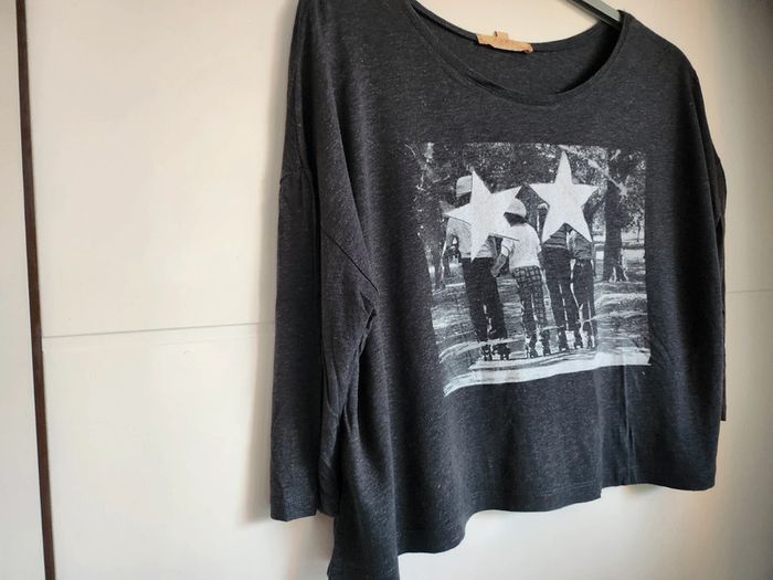 Crop top gris vintage Trafaluc Zara