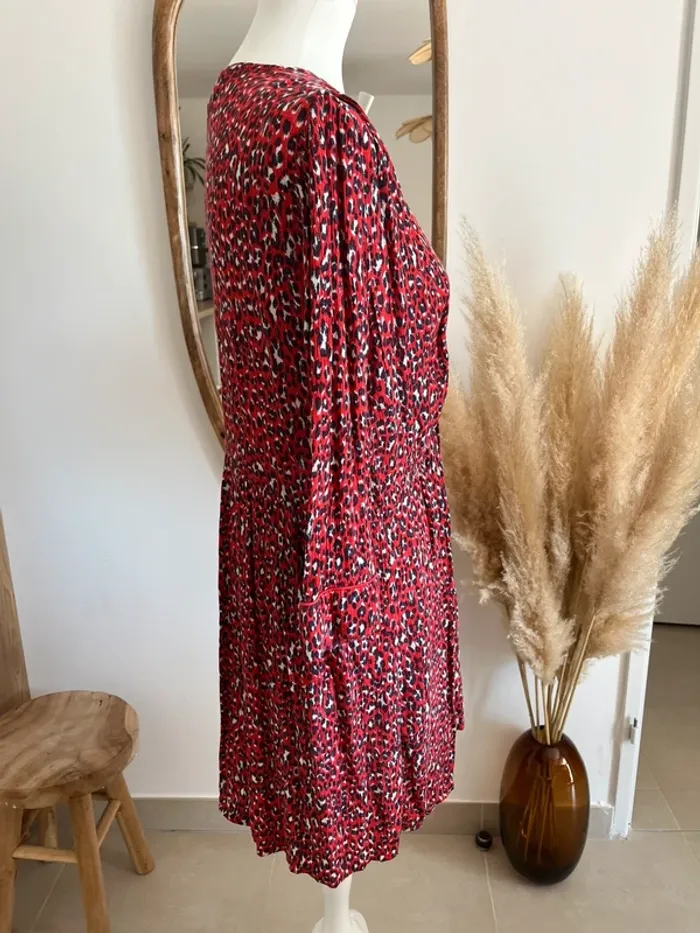 Robe rouge/rose léopard Opullence - photo numéro 6