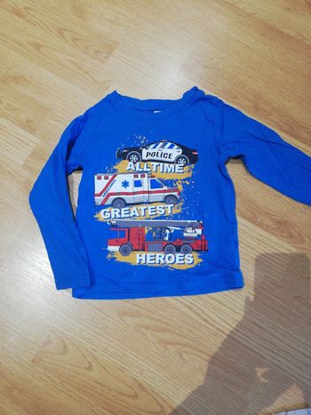 Tee-shirt véhicules de secours 3 ans