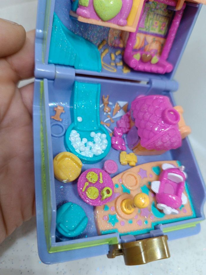 Polly pocket bluebird livre Book toy fun land pays jouet v 5 violet purple playhouse complet vintage - photo numéro 9