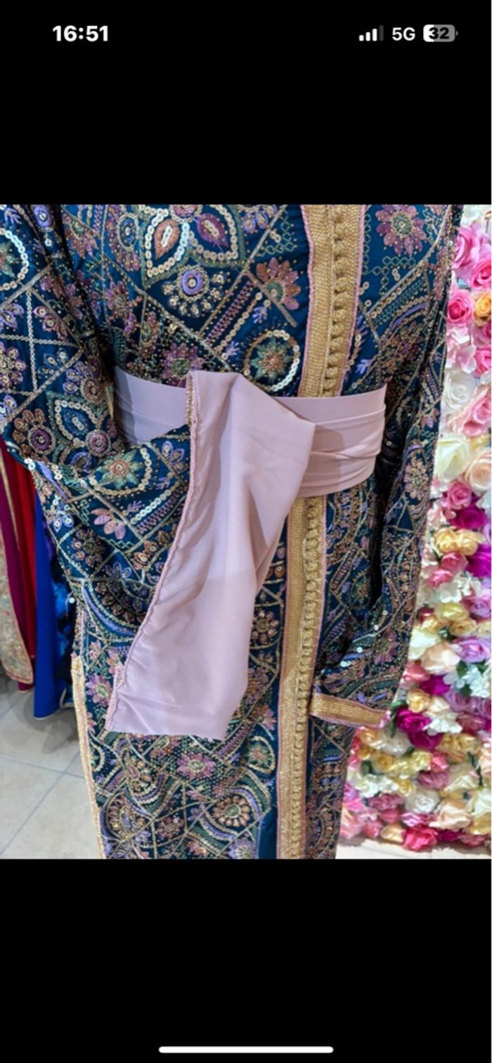 Caftan avec ceinture incluse model saari - photo numéro 4