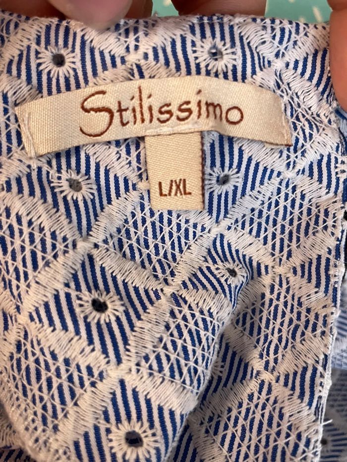 Haut stilissimo bleu et blanc - photo numéro 6