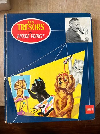 Grand album ancien Les trésors de Pierre Probst bleu Hachette livre bd
