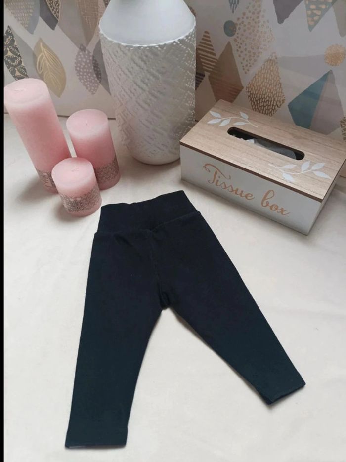 Legging épais coton côtelé noir Catimini fille 6 mois - photo numéro 3