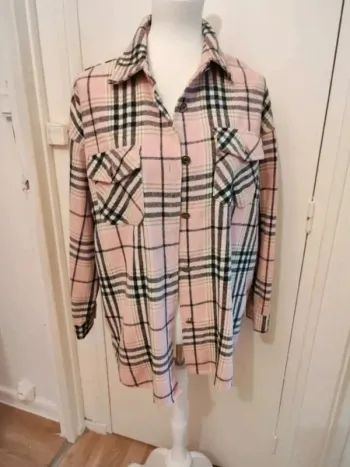 Surchemise taille L/XL carreaux rose