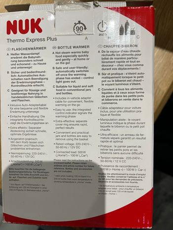 Chauffe biberon NUK