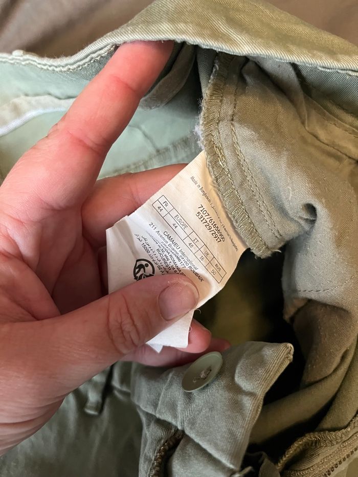 Pantalon vert taille 44 Camaïeu - photo numéro 3
