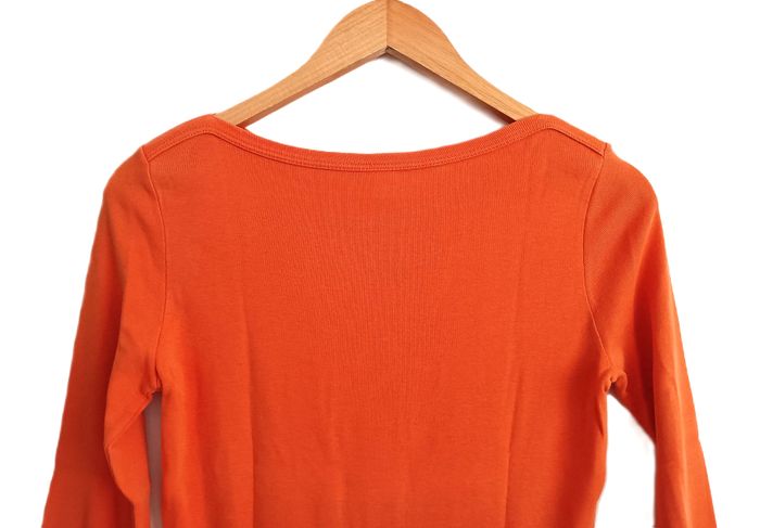 T shirt orange manches 3/4. Camaieu. Taille 1 / 36 / 38 - photo numéro 6