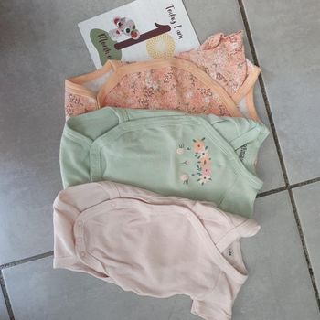 Lot de 3 body manche courte 1 mois
