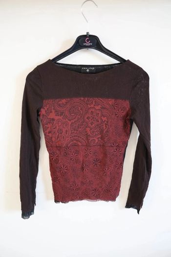 C55 blouse marron / bordeaux One step 40
