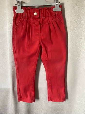 Joli pantalon saumon à plis 2 ans tape à l'œil