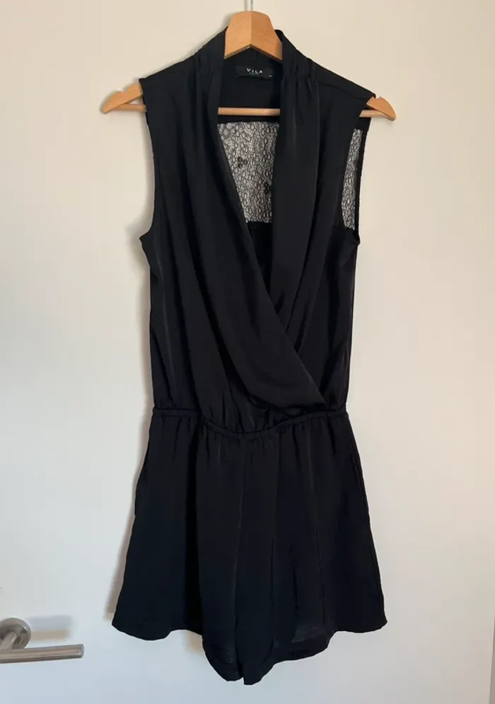Combi short satinée noire Vila - photo numéro 4