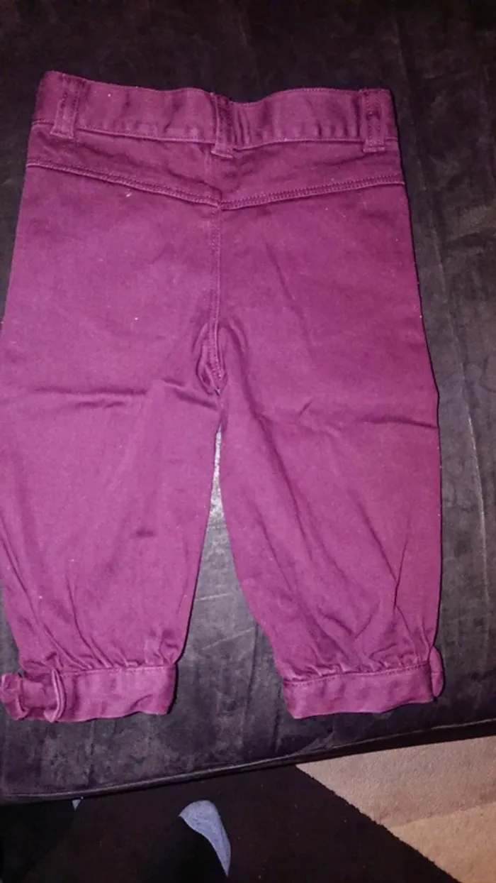 Pantalon 12 mois prune - photo numéro 3