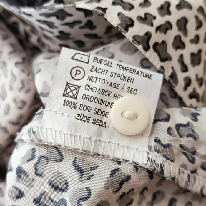 Chemisier léopard blanche et noire - Chanon - S A1218 - photo numéro 8