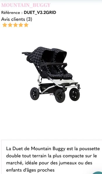 Poussette mountain buggy confortable