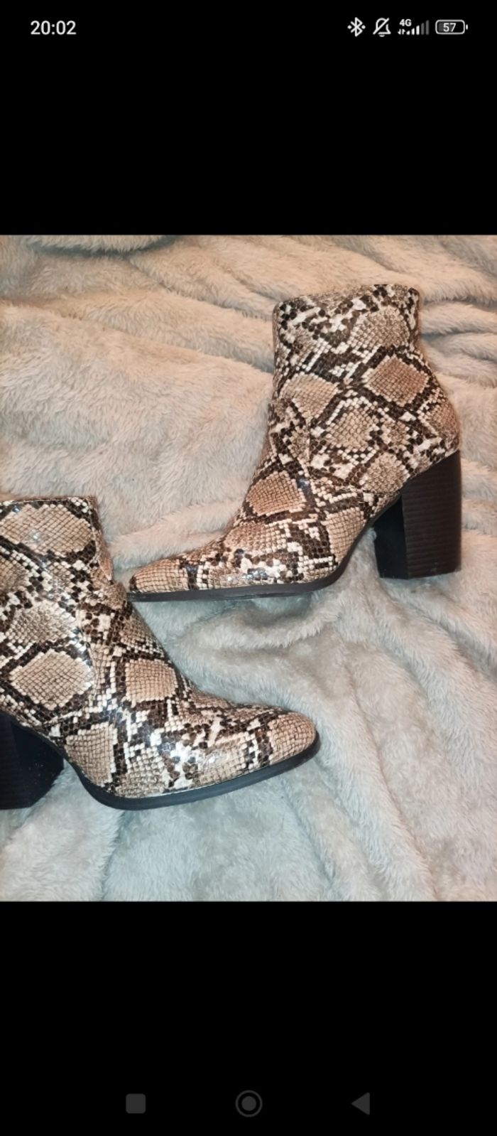 bottines python femme