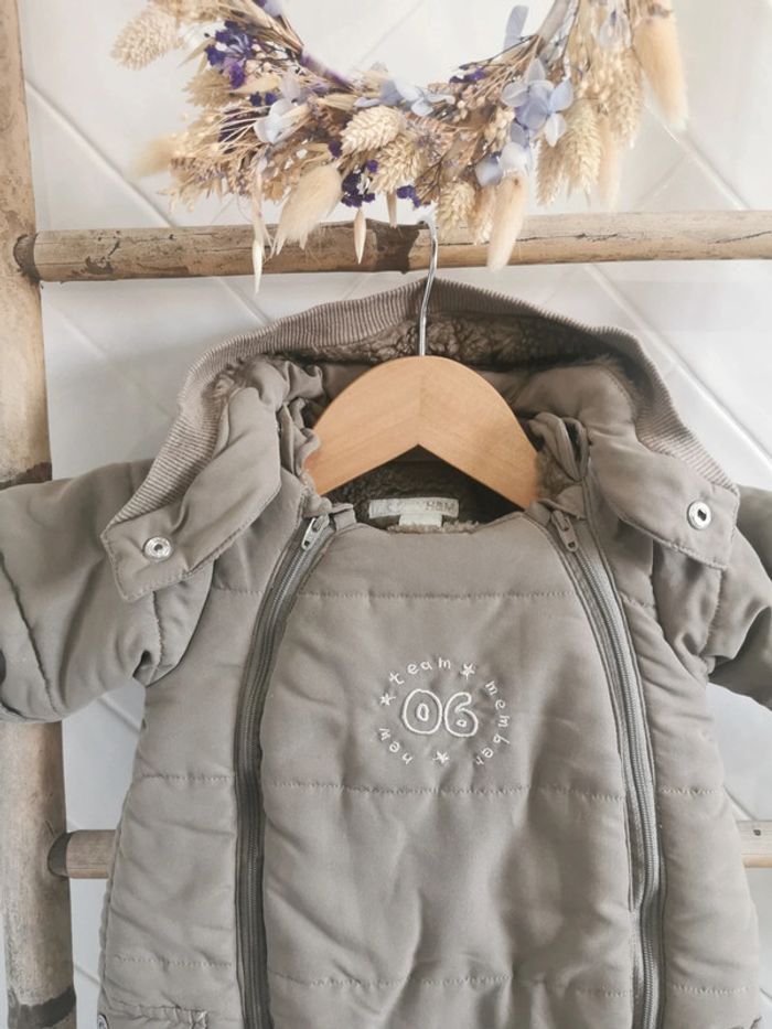 🌿Combinaison bébé chaude taupe 56cm - photo numéro 2