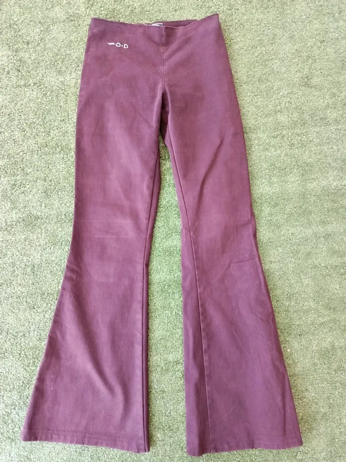 Pantalon flare vintage marron One Day London taille S - photo numéro 2