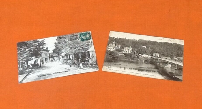 2 Cartes postales anciennes La Varenne Saint-Hilaire (Val-de-Marne) Place de la Gare / Le Ch