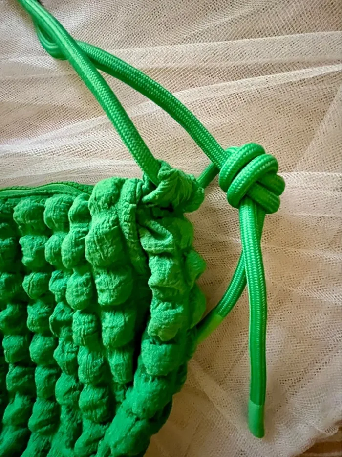 Sac Waffle de Crazy Lou vert pomme - neuf sans étiquette - photo numéro 10