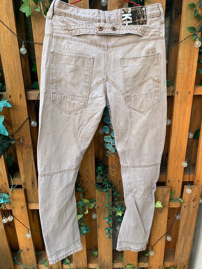 Pantalon cargo beige claire - taille 28/32 clockhouse - photo numéro 5