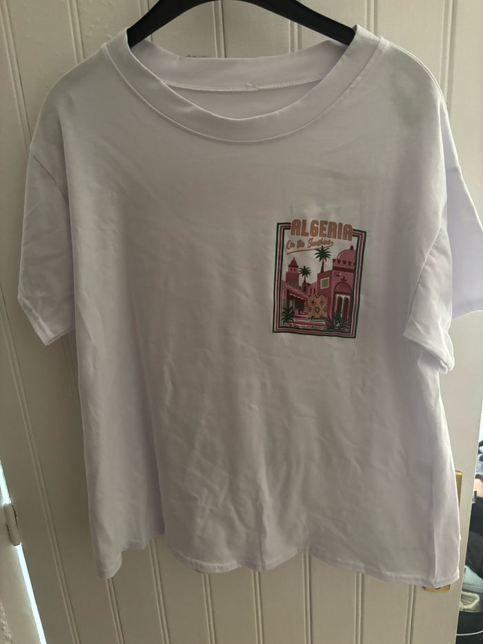 T shirt Algérie blanc - photo numéro 2