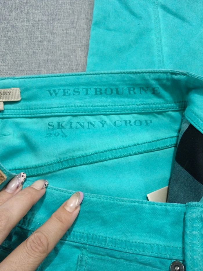 C63 pantalon turquoise Burberry W29 - photo numéro 6