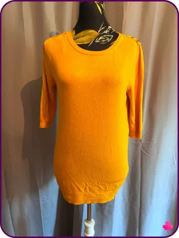 Robe pull Eldys - Jaune moutarde - Taille S